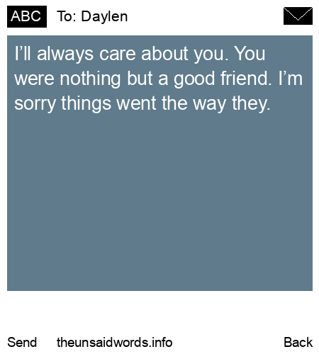 unsent message to Daylen