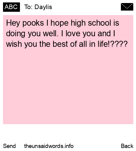 unsent message to Daylis