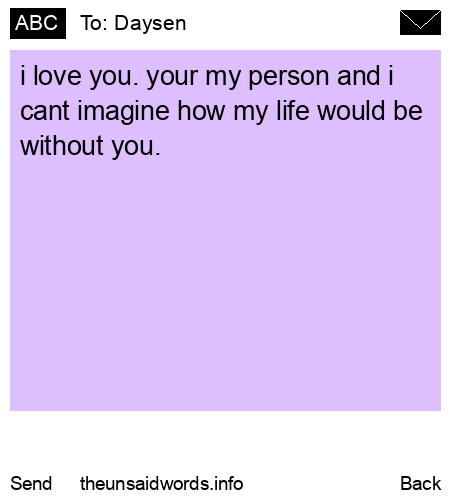 unsent message to Daysen