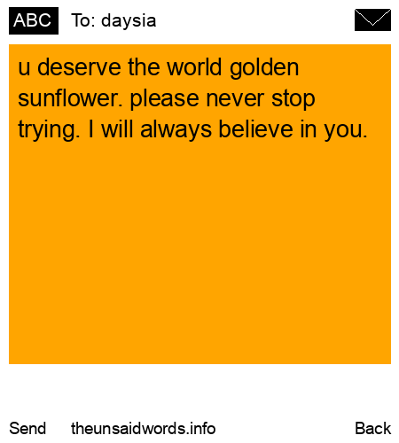 unsent message to daysia