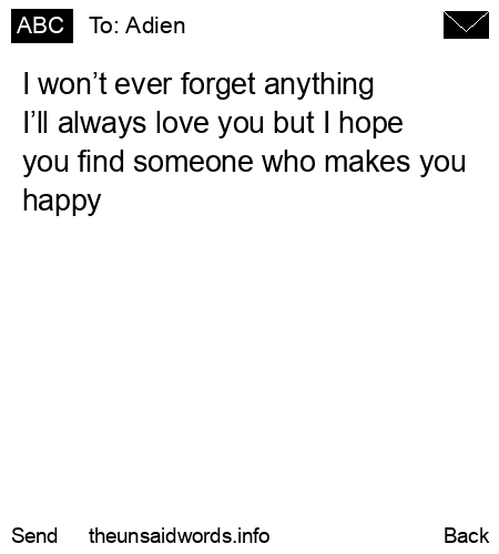 unsent message to Adien