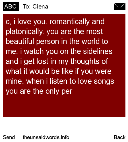 unsent message to Ciena