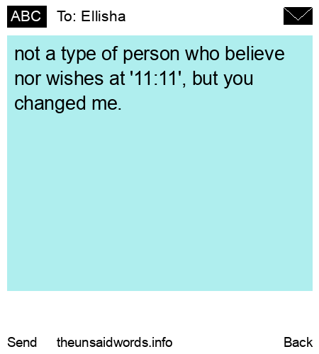 unsent message to Ellisha