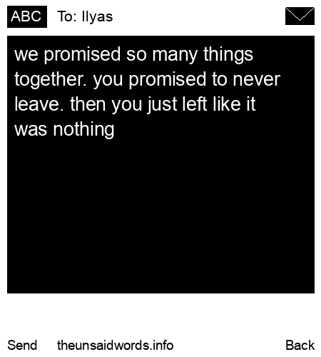 unsent message to Ilyas