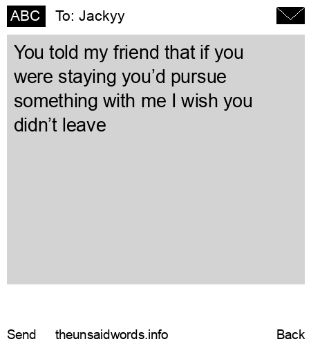unsent message to Jackyy