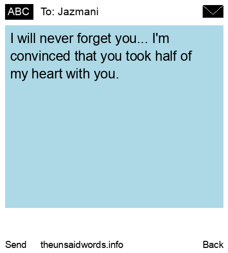 unsent message to Jazmani