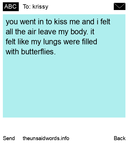 unsent message to krissy