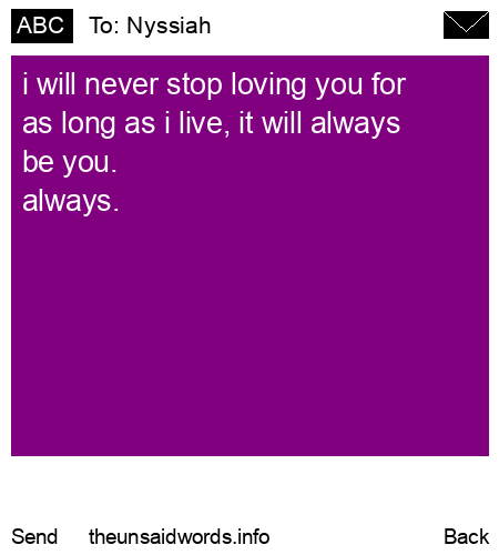 unsent message to Nyssiah 