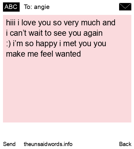 unsent message to angie