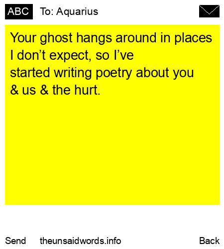 unsent message to Aquarius