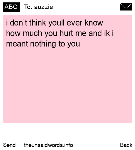 unsent message to auzzie