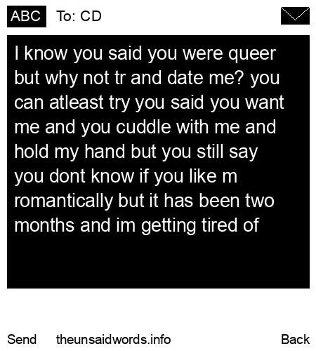 unsent message to CD