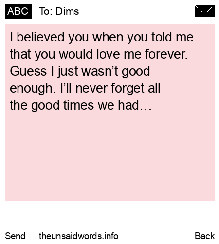 unsent message to Dims