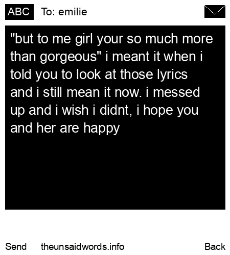 unsent message to emilie
