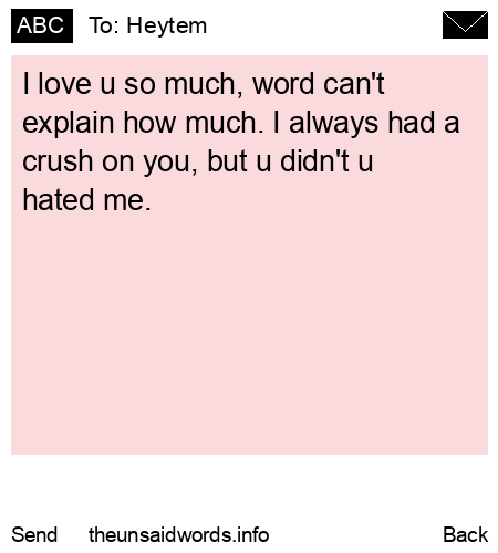 unsent message to Heytem