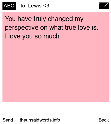 unsent message to Lewis <3