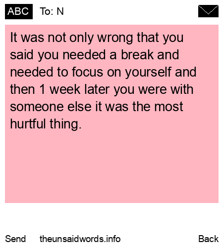 unsent message to N