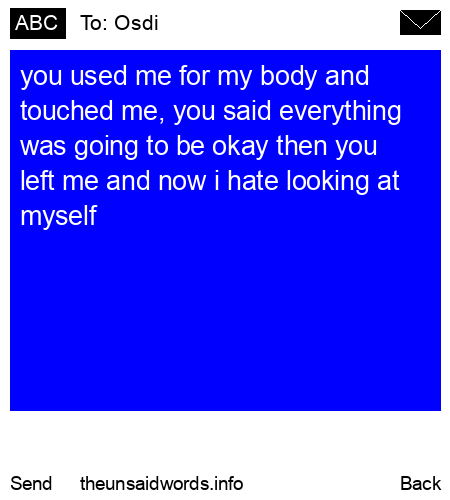 unsent message to Osdi