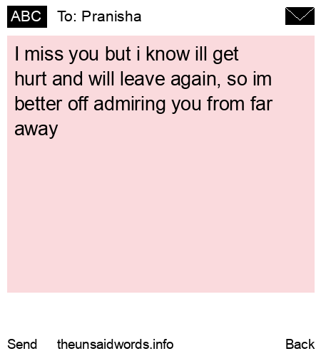 unsent message to Pranisha