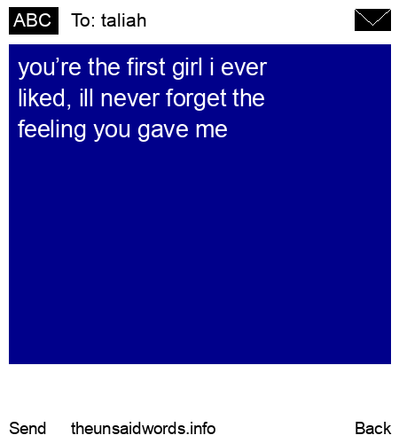 unsent message to taliah