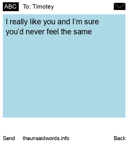 unsent message to Timotey 