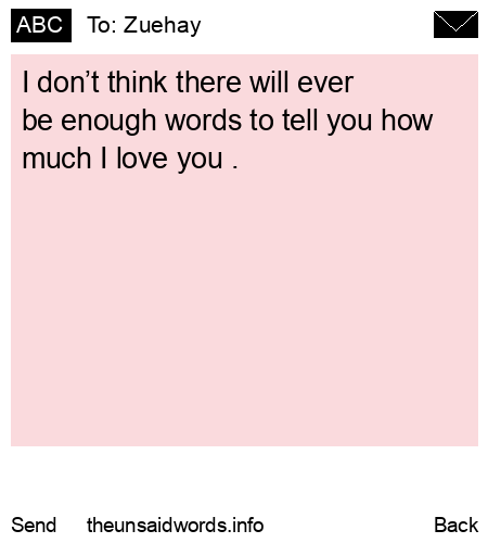 unsent message to Zuehay