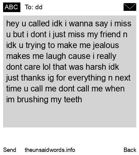 unsent message to dd