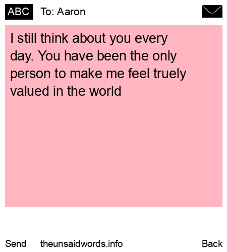 unsent message to Aaron