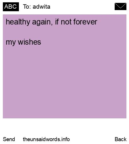 unsent message to adwita