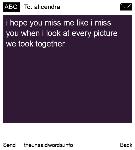 unsent message to alicendra