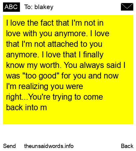 unsent message to blakey
