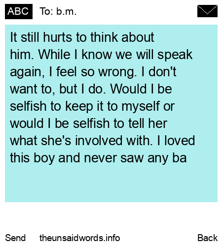 unsent message to b.m.