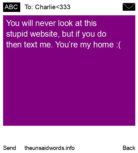unsent message to Charlie<333