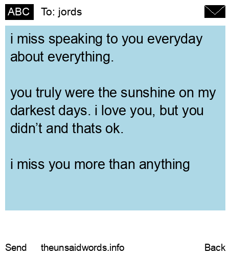 unsent message to jords