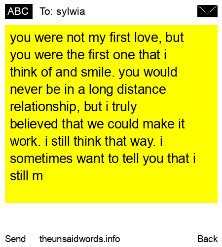 unsent message to sylwia