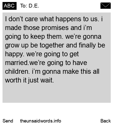 unsent message to D.E.