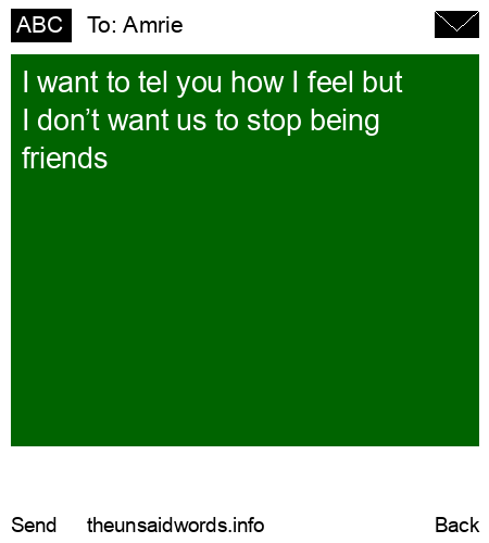 unsent message to Amrie 