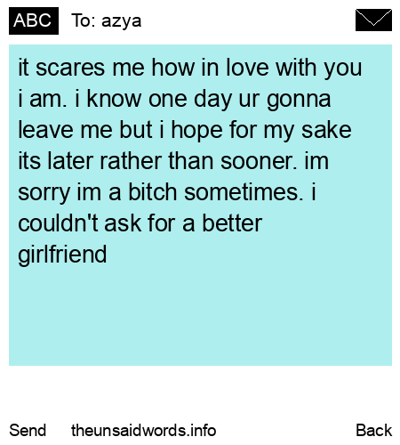 unsent message to azya