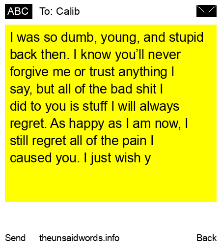 unsent message to Calib