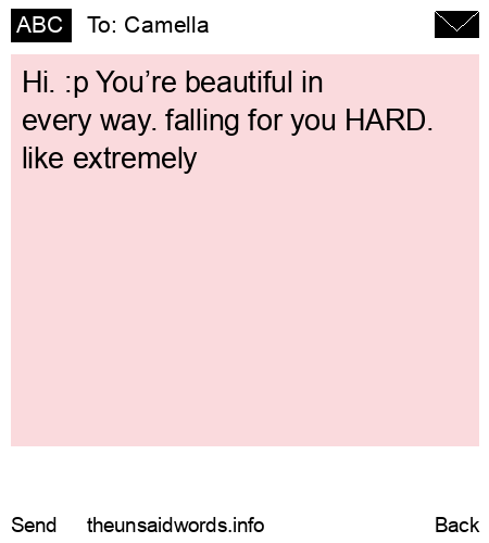 unsent message to Camella 