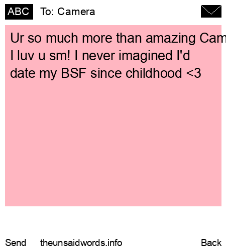 unsent message to Camera