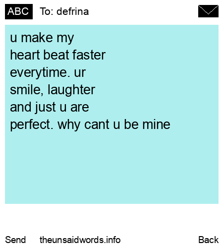 unsent message to defrina