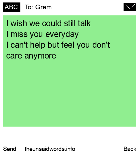 unsent message to Grem