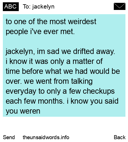 unsent message to jackelyn