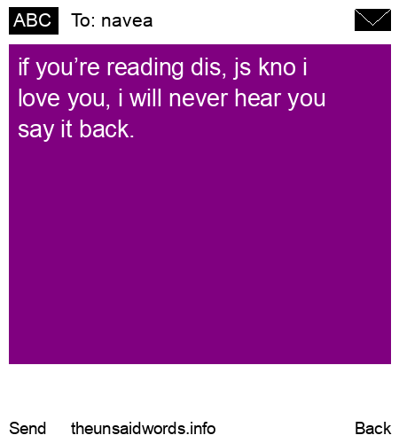 unsent message to navea
