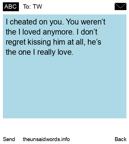 unsent message to TW