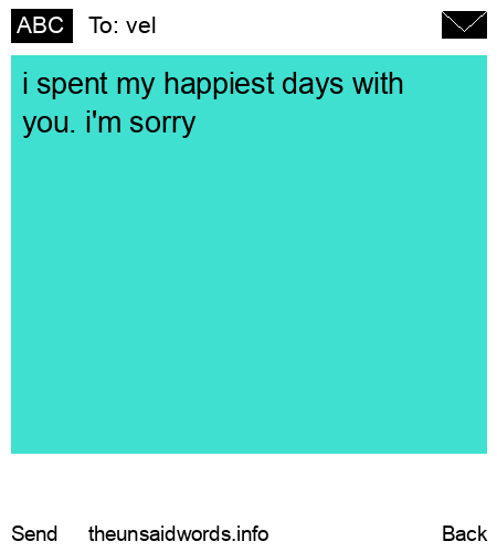 unsent message to vel