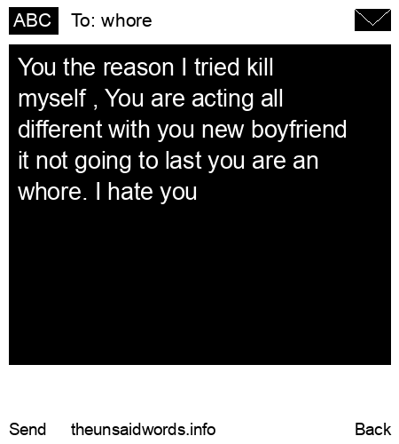unsent message to whore