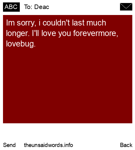 unsent message to Deac