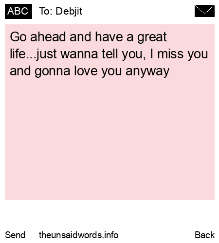 unsent message to Debjit